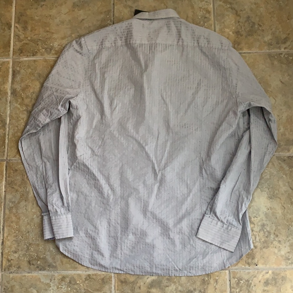 Ted Baker London | Gray 2 front pockets Dress Shirt Size XXL - Picture 9 of 11